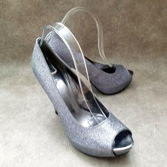 Jacqueline Ferrar Womens Sz 10 M Purple Slip On Peep Toe 5" Heels Pumps Platform - Picture 5 of 10